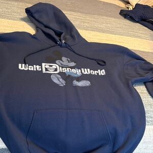 Disney Navy and White Mickey Graphic Hoodie